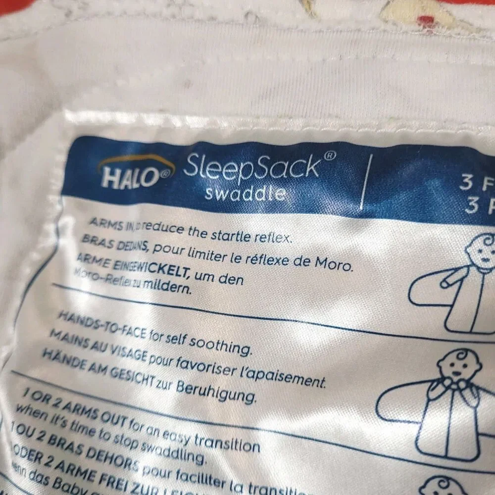 Harry Potter Halo Sleep Sack Swaddle 3-6 Mths 3 Way Blanket 2 Way Zip Owl